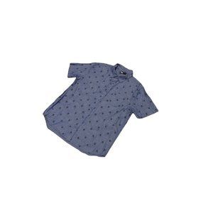 Star Wars Shirt Mens X-Large Blue Darth Vader Light Saber Button Up Short Sleeve